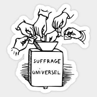 Universal Suffrage - Felix Vallotton - Suffrage Universel Voting 1902 Woodcut Sticker